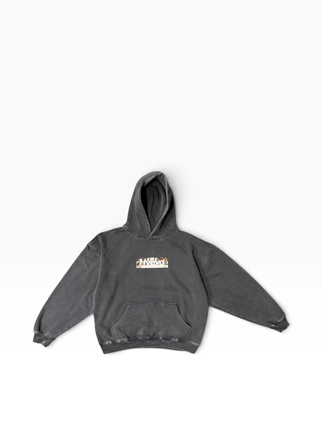 HYEVA Last Supper Box Logo Hoodie, front view