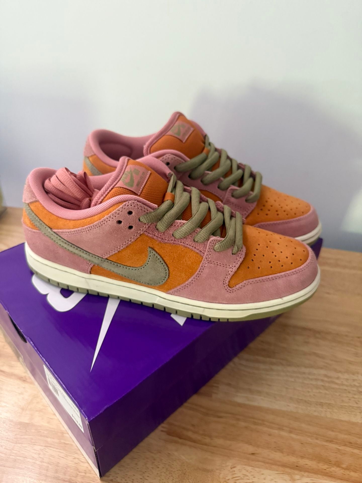 Red Star Dust Dunks with box