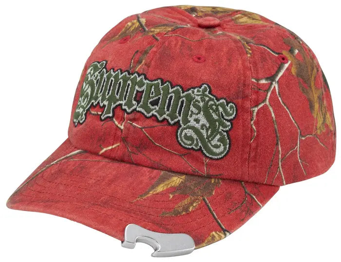 Supreme Bottle Opener 6-Panel cap in Realtree Xtra Red Camo, front view